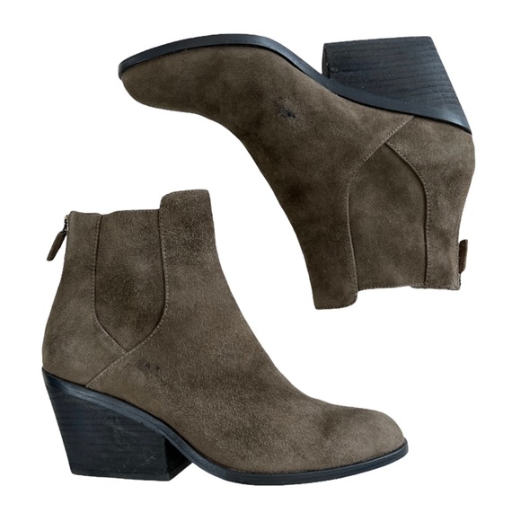 Eileen Fisher Peer-Su Suede Ankle Booties Size 7 - Picture 5 of 16